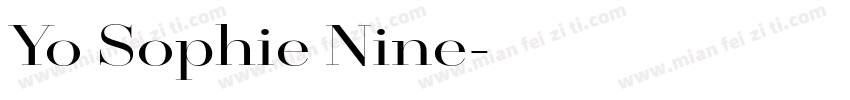 Yo Sophie Nine字体转换